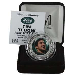  NFL Tim Tebow New York Jets Player Silver Coin Sports 