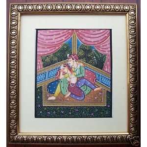    Raja & Dassi Enjoying, Ancient Mugal Painting 