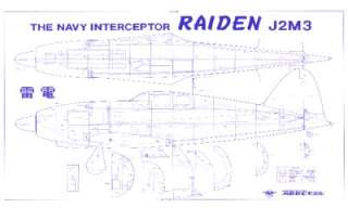 Royal/Marutaka RAIDEN J2M3 Plan, Patterns & Inst. 50WS  