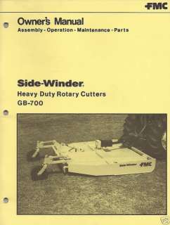 SIDE WINDER GB 700 HEAVY ROTARY CUTTER OWNERS MANUAL  