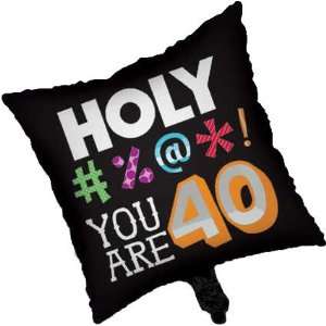 Holy Bleep 40th Birthday Foil Balloon Health & Personal 