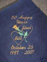 Personalized 25th 50th Wedding Anniversary Blanket  