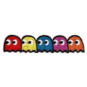 Pac man ghosts Blinky Pinky Inky Clyde Embroidered Iron On / Sew On 