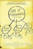 PAY IT FORWARD ORIG MOVIE POSTER 27X40 DOUBLE SIDED  