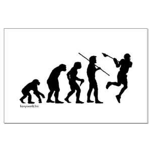  Lacrosse Evolution Funny Large Poster by 