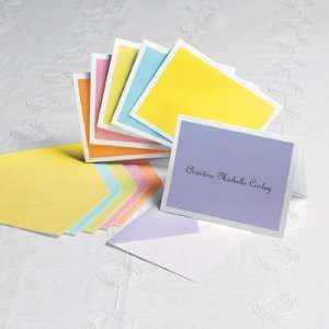 12 Personalized Pastel Colors Notecards   Invitations & Stationery 