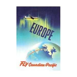  Europe   Fly Canadian Pacific 12x18 Giclee on canvas