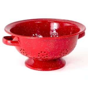 Red Graniteware Colander 