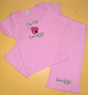Personalized 1st 2nd Birthday LADYBUG Shirt OUTFIT Set  
