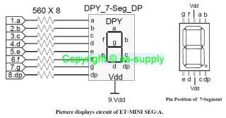 INBOARD LED 7 SEGMENT A Board PIC ARM AVR TOS 5161B  