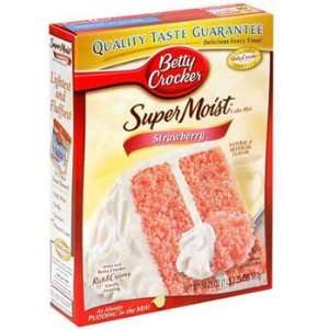 Betty Crocker Super Moist Strawberry Cake Mix 15.25 oz (Pack of 12 