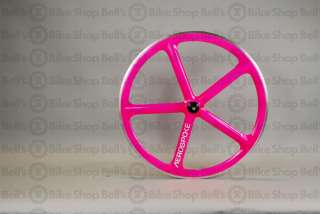 Aerospoke Track Front Wheel HOT PINK MACHINED 700c  