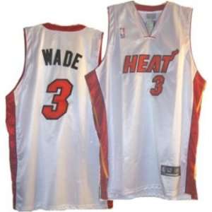  Dwyane Wade Reebok Authentic Heat White Jersey Sports 