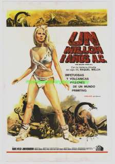 ONE MILLION YEARS B.C. MOVIE POSTER RAQUEL WELSH SPAN.  