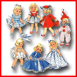 Vintage 10 Doll Clothes Dress Pattern ~ Ann Estelle  