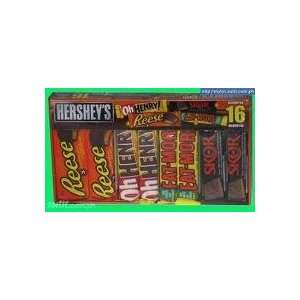 16  Hersheys Assorted Chocolate Candy Bars 782g Box, Reese Peanut 