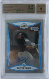 2008 08 Bowman Draft Chrome Buster Posey Refractor RC Auto /500 BGS 9 