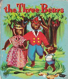 THE THREE BEARS WHITMAN TELL A TALE BOOK 1952  