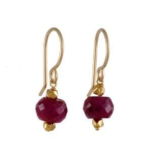  CATHERINE WEITZMAN  Large Rondelle Ruby Earrings Jewelry