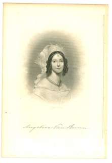 1881 ENGRAVING~ Lady of White House~ ANGELICA VAN BUREN  