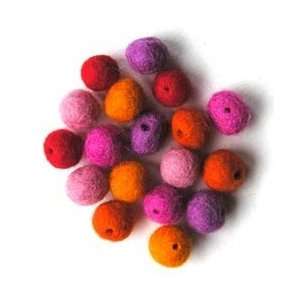  7 mm Wool Felt Teeny Weeny Beads   Warm Colors Arts 