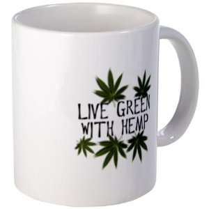  LIVE GREEN WITH HEMP 420 Marijuana Pot Leaf 11oz Ceramic 
