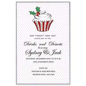  Holly Cupcake Invitation Wedding Invitations Health 