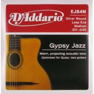  DAddario Acoustic Guitar Gypsy Jazz Loop End Medium, .011 