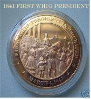 1841 President Harrison Inauguration   Bronze Coin  