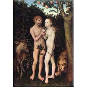  Adam and Eve 21x30 Streched Canvas Art by Cranach the 