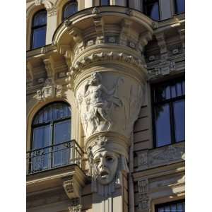 Art Nouveau Architecture, 13 Alberta Iela, Riga, Lativa, Baltic States 