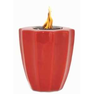  Red Fluted Fluted Flamepot or Fire Pot by Pacific Decor 