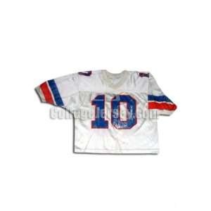   White No. 10 Game Used Boise State Football Jersey