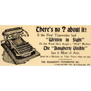  1897 Ad Daugherty Typewriter Co. Writing Machine Office 