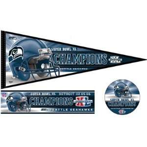  SEATTLE SEAHAWKS SUPER BOWL XL Champs PENNANT + Pack 