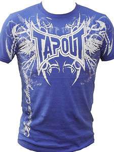 Tapout Darkside UFC MMA Cage fighter Tee New Mens Rich Royal Blue Rare 