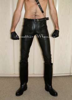 leather jeans trousers pants German Builders style  