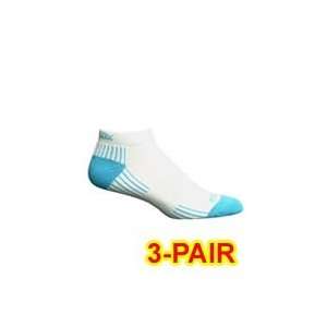   Bamboo Lo Cut Socks White/Blue MD 3 pack