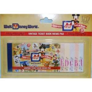  Walt Disney World 40th Anniversary Ticket Book Notepad 