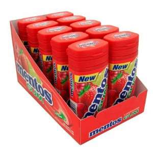 Mentos Gum Red Frt/Lime (Pack of 10) Grocery & Gourmet Food