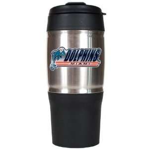 Miami Dolphins 18oz Stainless Steel Travel Mug  Sports 