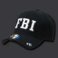 JW   DeLuxe Law Enf. Caps, FBI, Black