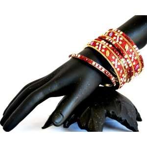  ALESSANDRA Lac Bangles Maroon Jewelry