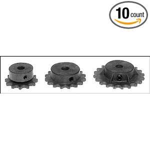 Nylon Roller Chain Sprocket, 2.368 OD, 3/8 Bore, 28 Teeth, For 1/4 