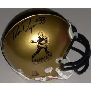 Ron Dayne Autographed Mini Helmet   Replica   Autographed NFL Mini 