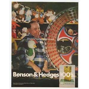   Hedges 100s Cigarette Carnival Game Print Ad (7517)