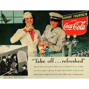   Pilot Flight Attendant Stewardess   Original Print Ad