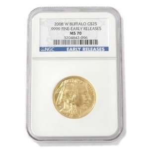   2008 W $25 Gold Buffalo Coin MS70 NGC Early Release