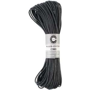  Waxed Cotton Cord 45 Feet/Pkg Black [Office Product 