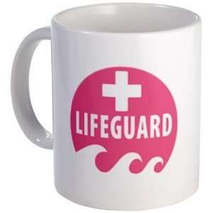   Pink White Wave Swim Pool Ocean Heroes 11oz Coffee Mug